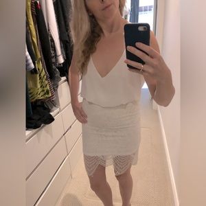 TFNC White Lace Dress! Size Small! Made in France!